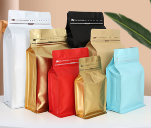 ถุงกาแฟอะลูมิเนียมฟอยล์แบบกำหนดเองพร้อมวาล์ว ถุงกาแฟแปดด้านแบบมีวาล์วและไม่มีวาล์ว - Product Image 3