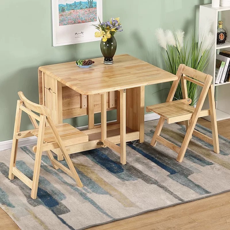 Natural wood color [One table and two chairs]