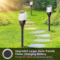 Lampe torche solaire en forme de gobelet, effet flamme, lampe de jardin LED étanche, piquet de sol, décoration extérieure pour allée, cour