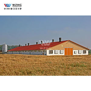 مزرعة الدواجن الجاهزة الشهيرة في الصين للدواجن والماعز ، منزل مسبق الصنع ، هيكل فولاذية للمزرعة - Product Image 1
