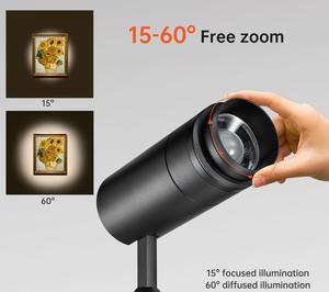 Spot magnétique sur <span class=keywords><strong>rail</strong></span> COB réglable 48V Zigbee en aluminium moulé sous pression 10W 15W, CRI élevé, zoom, dimmable, encastrable - Product Image 4