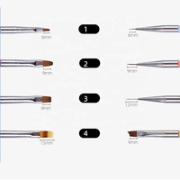 Produits populaires Double Tête Cristal Poignée Nail Art Manucure Peinture Stylo Gel DIY Ongles Liner Brosse
