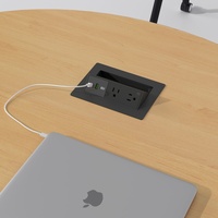 JOYE 65W 15A 125V USB Güç Soketi, 2AC Prizli Masaüstü Güç Şeridi, Ofis Çalışma Alanı Konferans Masası için