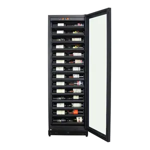 96bottle new large narrow hot sale full glass door compressor built in colorful wine fridge refrigerator
