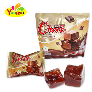 Yangyu Cacaopoeder Doordrenkt Zachte <span class=keywords><strong>Gummy</strong></span> <span class=keywords><strong>Choco</strong></span> Groothandel Chocolade Snoep - Product Image 6