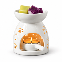 Brûleur à cire en céramique personnalisé en forme de patte de chat, chauffe-huile essentielle pour bougie chauffe-plat, diffuseur d'arômes pour la décoration intérieure