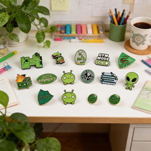 High Polished Metal Enamel <b>Pins</b> Custom Artwork Lapel Badge Cute Animal Plant Pattern Brooch Fashion Backpack Decoration - Product Image 5
