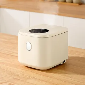 Mini cozinhador de arroz elétrico, venda quente de cozinha 2.5l ricecooker portátil, pequeno, cremoso, branco, multiuso, digital, inteligente