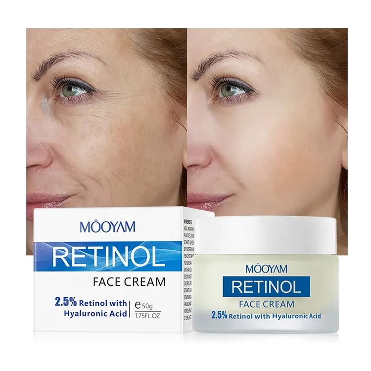 Private Label 2.5% Retinol Collagen Face Cream Anti Aging Retinol Facial Cream with Hyaluronic Acid