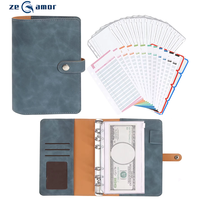 Carnet de budget A5/A6 personnalisé de haute qualité avec couverture rigide, classeur à feuilles mobiles, élégant et durable, idéal pour gérer les finances et comme cadeau.
