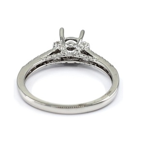 Hong Kong Livraison Rapide Design Personnalisé Classique Or Blanc Massif 18 carats Diamant Véritable Bague d'Éternité Semi-Montée pour Fiançailles, Mariage et Fêtes - Product Image 2