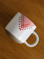 Taza de Cerámica Moderna de 150 ml con Borlas Geométricas Estilo Bohemio, Taza de Café Retro con Diseño Moteado, Saludable y en Stock