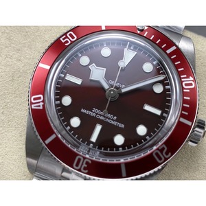 Reloj Mecánico de Buceo Digital a Prueba de Agua de Súper Calidad, Caja de Cerámica de 39 mm, Correa de Acero Inoxidable, Jubilee Rojo - Product Image 4
