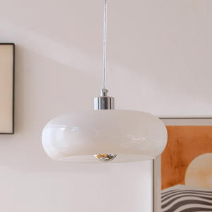 Lampadario medievale nordico bianco crema baumaison in <span class=keywords><strong>vetro</strong></span> stile designer sala <span class=keywords><strong>da</strong></span> pranzo lampadario <span class=keywords><strong>da</strong></span> comodino semplice e moderno - Product Image 2