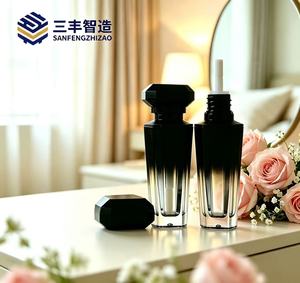 Black Gradient Acrylic <b>Lip</b> <b>Gloss</b> Tube 5ml Screw Cap Frosted Surface Cosmetic Packaging Unique Design Private Label - Product Image 5