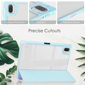 Étui pour tablette ultra fin, pliable en trois parties, en PU + acrylique, pour Xiaomi <span class=keywords><strong>MiPad</strong></span> <span class=keywords><strong>5</strong></span> / <span class=keywords><strong>MiPad</strong></span> <span class=keywords><strong>5</strong></span> Pro / <span class=keywords><strong>MiPad</strong></span> Pro 5G 11 pouces 2021 - Product Image 3