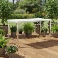 Table pliante en acier inoxydable sur mesure, conçue pour une utilisation intensive, avec des charnières renforcées et un mécanisme de verrouillage fluide