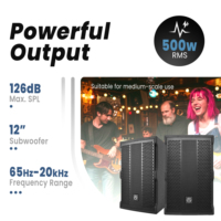 Accuracy Pro Audio WQ12D6 500W 12 "Système de sonorisation Subwoofer Haut-parleur Audio professionnel actif en bois