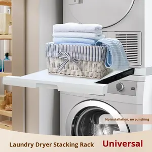 Support empilable multifonctionnel pour sèche-linge Support de connexion transfrontalier pour <span class=keywords><strong>machine</strong></span> à <span class=keywords><strong>laver</strong></span> gain de place pour une utilisation intelligente dans la salle de bain - Product Image 5