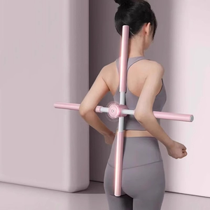 Adult Child Standing Posture Correction Cross Body Stick Open Back Yoga Stretching Stick Hunchback Back Opener <b>Exercise</b> Bands - Product Image 1