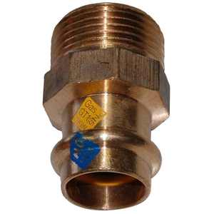 Herramienta de torneado macho recto de ajuste de prensa de bronce 22X3/4 - Product Image 1