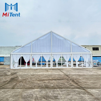 Tente de réception en PVC transparent pour services de traiteur, idéale pour les fêtes et événements en plein air