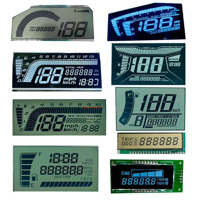 7 Segment Customized LCD Screen for Yamaha Motorcycle Pulsar 150/155 Speedometer Odometer Tachometer OEM/ODM Brand