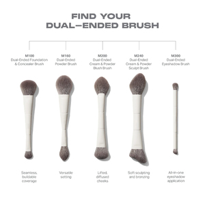 5pcs Double Ended Makeup <b>Brush</b> Set White Handle Custom Logo 2 in 1 Soft Synthetic Bristle Face Eye Cosmetic Makeup <b>Brushes</b> - Product Image 3