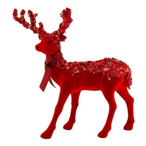 Bán Buôn Độ Bền Cao Màu Đỏ Nhựa Sequin Tuần Lộc Hình Mặt Dây Chuyền Giáng Sinh Trang Trí Xmas Tree Tuần Lộc Đảng Trang Trí - Product Image 4