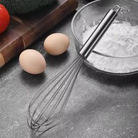 Fouet à œufs en acier inoxydable pour cuisine, outils manuels pour la maison, prix bas personnalisé ou standard