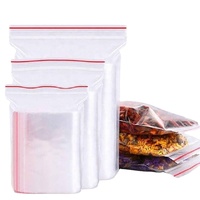 Sacs refermables de qualité alimentaire, biodégradables, transparents, en plastique, avec fermeture éclair