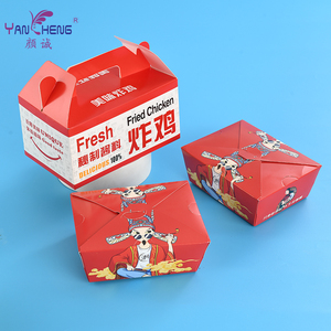 Nhà Máy Bán buôn phân hủy sinh học lấy đi Hộp thực phẩm bao bì thực phẩm hộp Snack khoai tây chiên chiên gà cốm giấy <span class=keywords><strong>carton</strong></span> - Product Image 1