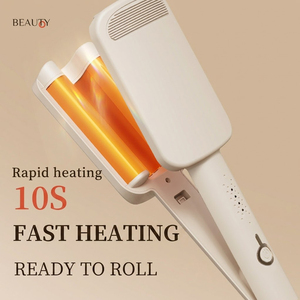Fer à friser pour cheveux Deep Wave, ondulateur à triple baril en céramique, 4 températures 160-220 ° C 10s Heat 40M Ion Mermaid <span class=keywords><strong>Curl</strong></span> 60min Auto-Off - Product Image 3