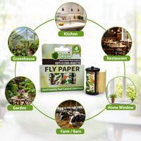 Piège à mouches collant solide commercial intérieur/extérieur, ruban anti-insectes, attrape-insectes en papier, sans produits chimiques, jetable, écologique, anti-UV pour la maison