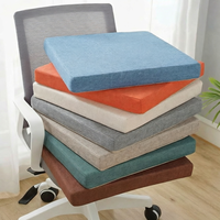Coussin de siège en éponge haute densité sur mesure, en tissu lin, mousse à mémoire de forme, détachable, pour cantine, canapé, chaise de bureau, dossier