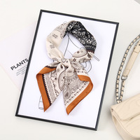 Etnische stijl dierenprint polyester cashewnoten dames bandana sjaal in veelkleurige satijnen vierkante sjaals voor alle seizoenen