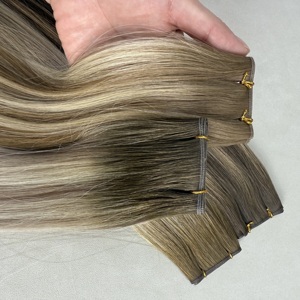 Extensions de cheveux invisibles de qualité supérieure, super fines, tissage Genius, double trame, cheveux naturels vierges bruts originaux - Product Image 5