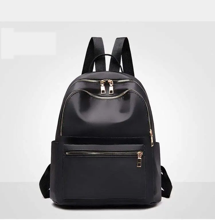 stylish black fashion nylon backpack for women