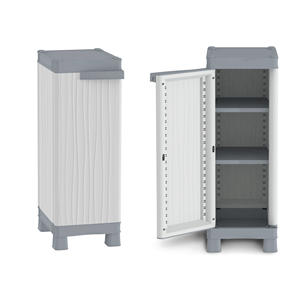 Armario Individual Ttake de 35x43.8x97.6 cm, Gris Claro y Gris Oscuro, Almacenamiento de Herramientas con Puerta y Estantes - Product Image 1