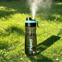 Grande gourde isotherme portable avec bouchon à paille pour étudiants, école et activités de plein air