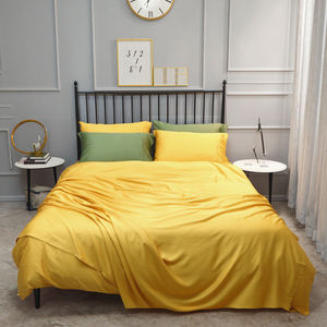 Ensemble de literie en lin de bambou certifié 300TC 100% tissé ajusté draps de lit King Size housse de couette et taies d'<span class=keywords><strong>oreiller</strong></span> - Product Image 2