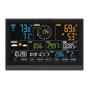 Neues Angebot 8-in-1 profession elle Wetters tation mit Farbdisplay Temperatur Luft feuchtigkeit Wetter vorhersage Atomuhr - Product Image 3