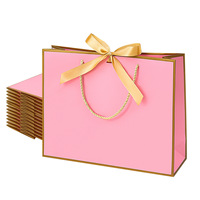 Sac cadeau portable haut de gamme sac en papier de style Ins noir rose bonbon avec impression couleur pour emballage de bougies et de parfums