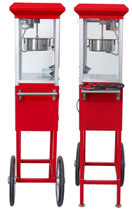 Machine à popcorn commerciale avec chariot, 8 oz, rouge rétro, électrique, <span class=keywords><strong>pour</strong></span> cinéma, fêtes et événements - Product Image 2