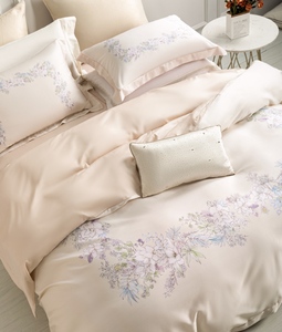 Parure de lit haut de gamme en mélange d'armoise et de coton, style moderne, housse de <span class=keywords><strong>couette</strong></span> antibactérienne, <span class=keywords><strong>anti</strong></span>-acariens, respirante et douce - Product Image 6