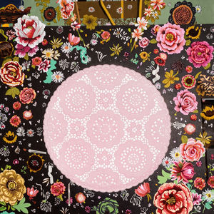 Tablero aislante de PVC de estilo europeo, mantel de estampado en caliente volador duradero, almohadilla de mesa de cocina y boda de moda con efecto bronceador - Product Image 1