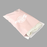 Sacs d'expédition rose clair personnalisés avec logo pour vêtements, enveloppes postales auto-adhésives en polyéthylène pour l'envoi postal