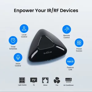 Télécommande universelle <span class=keywords><strong>Broadlink</strong></span> <span class=keywords><strong>RM</strong></span> MAX IR RF WiFi, Hub d'automatisation de la maison intelligente compatible avec TV, climatiseur, ventilateur, stores, fonctionne avec Alexa et Google Home - Product Image 4