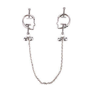 Permainan dewasa penjepit puting erotis logam hati persik klip payudara dengan bola berat untuk wanita BDSM Mimi stimulasi vagina mainan seks - Product Image 3