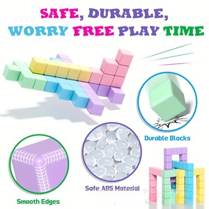 Bán buôn 3cm lớn từ khối nhựa STEM giáo dục Xây dựng đồ chơi cho trẻ mới biết đi lứa tuổi 2-6 phải-có trẻ em quà tặng cho - Product Image 3